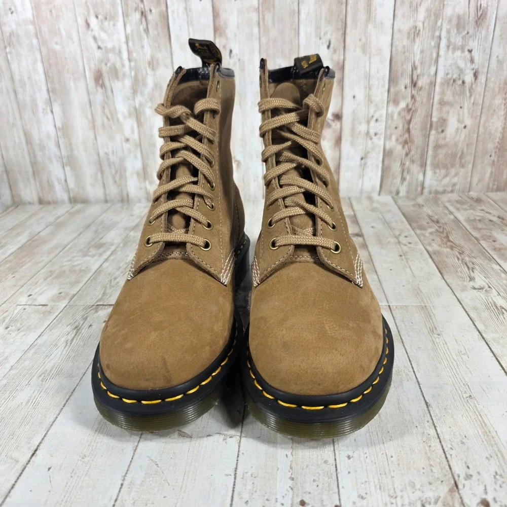 Dr Martens 1460 Tan Suede Leather Lace Up Boots Womens Size 6 M 7 L 31695_4